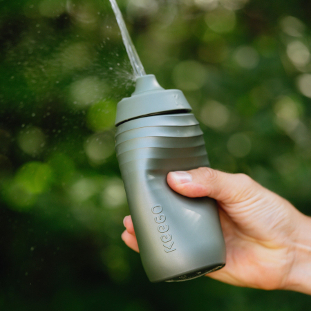 Keego drinking bottle plastic titanium 0.5L gravel green